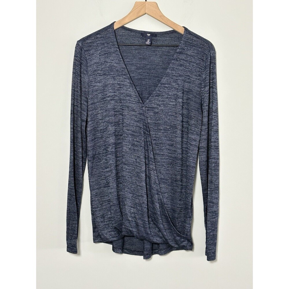Gap Top Blue Long Sleeve Pull over Casual Stretch Womens Size Medium